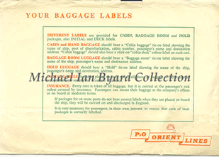 The new Baggage Label Envelope